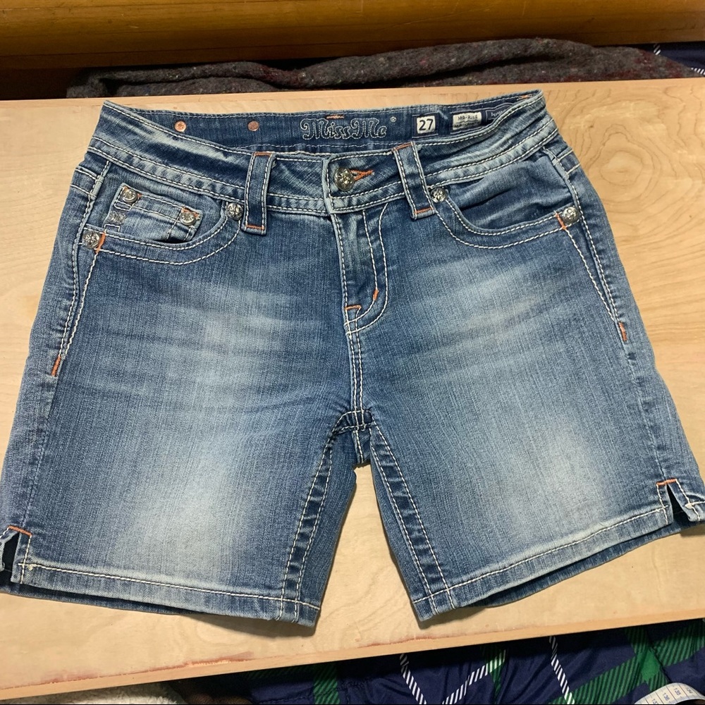 MISS ME Mid-rise Mid-shorts